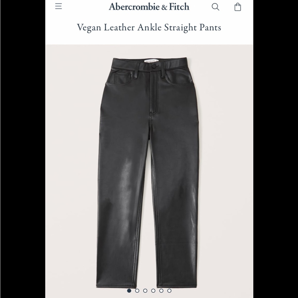 Abercrombie & Fitch Black Leather Pants